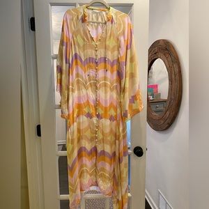 Olivaceous colorful maxi dress. Size L